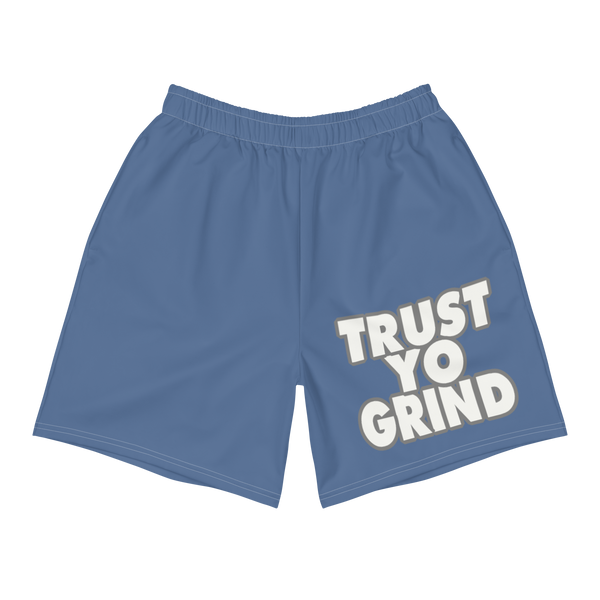Trust Yo Grind Navy and White Athletic Shorts