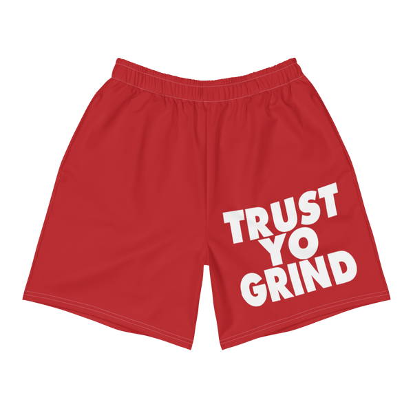Trust Yo Grind Red Athletic Shorts