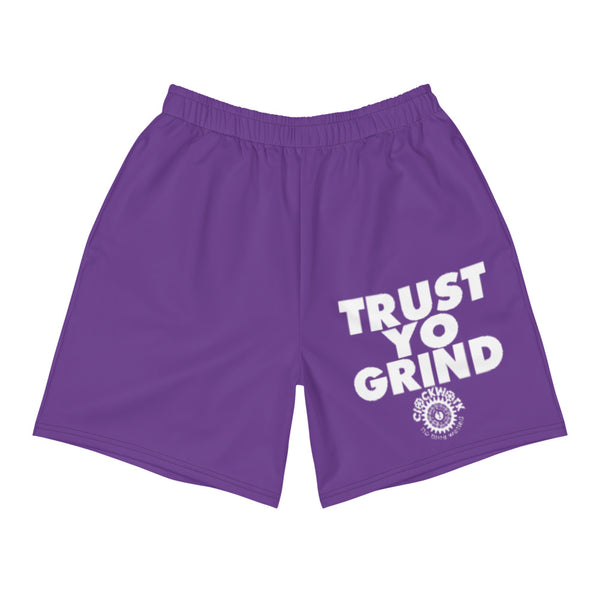 Purple Trust Yo Grind Men's Athletic Long Shorts