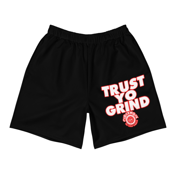 Trust Yo Grind Black/red/white Men's Athletic Long Shorts