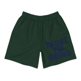 Trust Yo Grind Dark Teal and Navy Men's Athletic Long Shorts