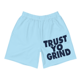Trust Yo Grind Sky blue and Navy Men's Athletic Long Shorts