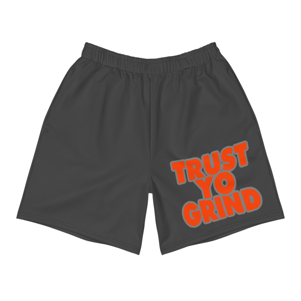 Trust Yo Grind Charcoal Men's Athletic Long Shorts