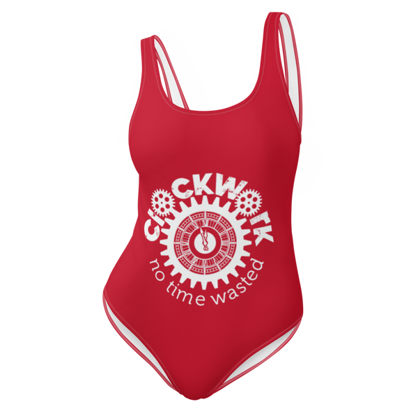 Red Clockwork One-Piece Swimsuit / Bathing suit