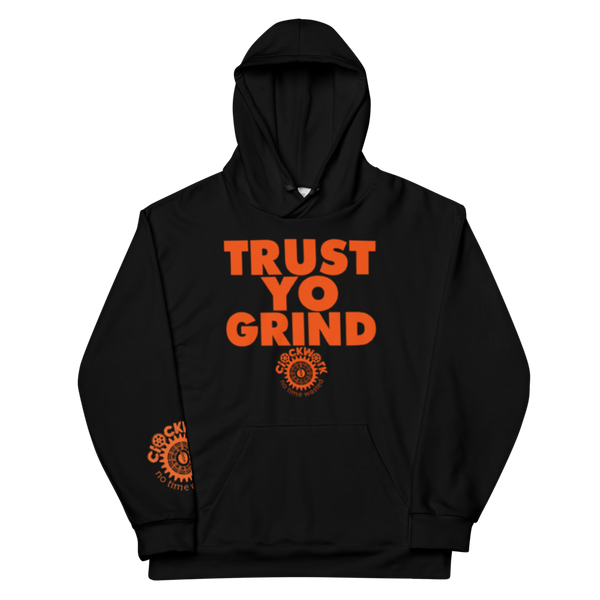 Trust Yo Grind Black and Orange  Unisex Hoodie