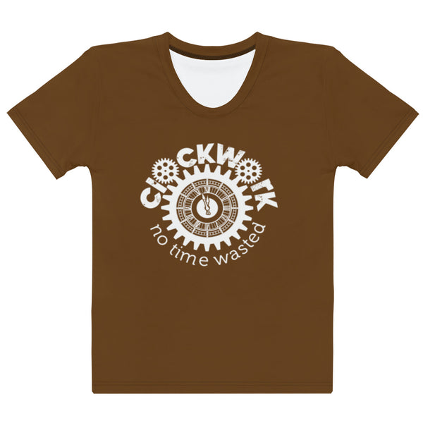 Brown Clockwork poly Women's T-shirt