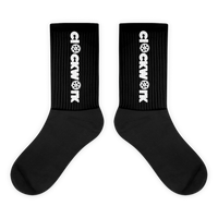 Clockwork word Black Socks