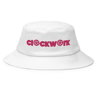 Clockwork  Pink Word Logo Old School Bucket Hat