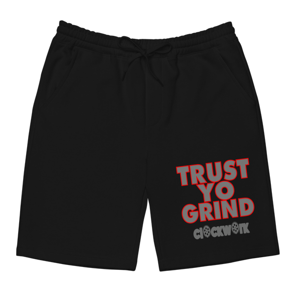 Trust Yo Grind Clockwork Utility Black Men's fleece shorts