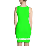 Lime Green Clockwork  Dress