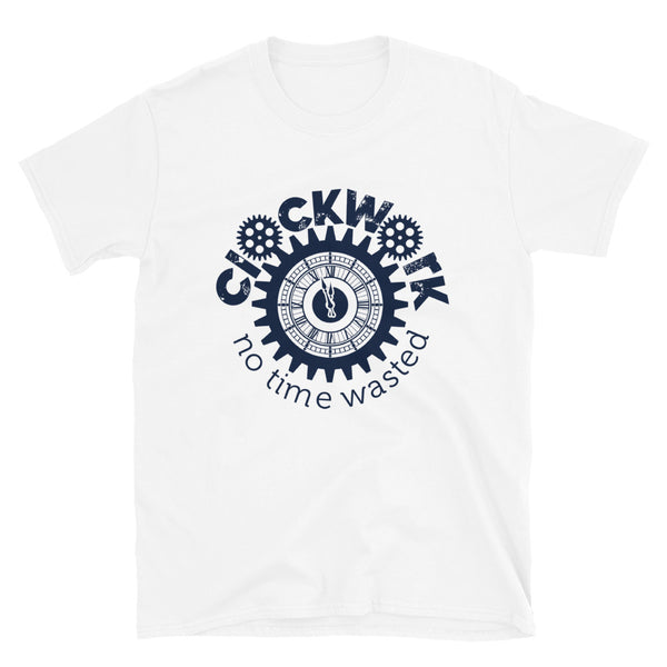 Clockwork Navy Logo Short-Sleeve Unisex T-Shirt