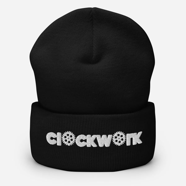 Clockwork word embroidery skully hat
