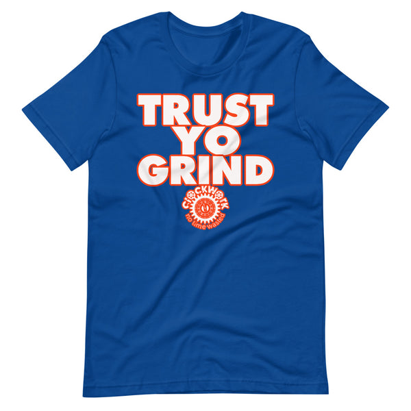 Trust Yo grind Orange and Blue Twin 26 Short-Sleeve Unisex T-Shirt