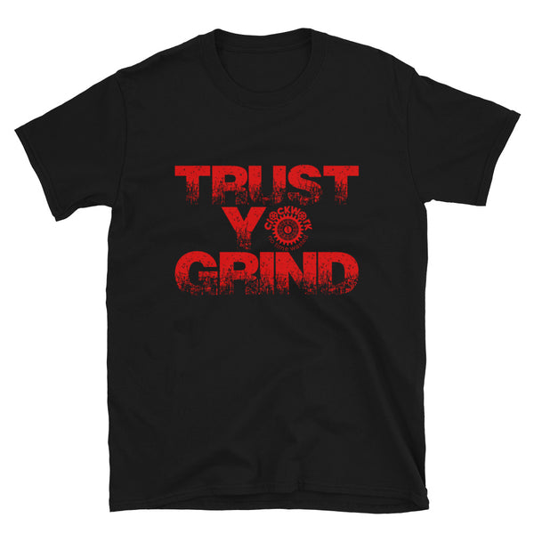 Trust Yo Grind Red Logo Short-Sleeve Unisex T-Shirt