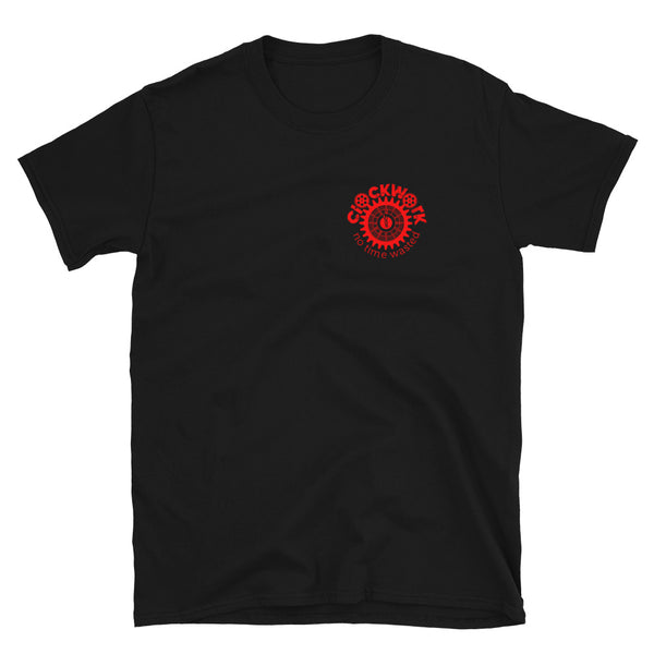 Red Small Logo Clockwork Short-Sleeve Unisex T-Shirt