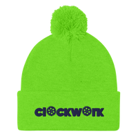 Clockwork Lime Pom-Pom Beanie hat