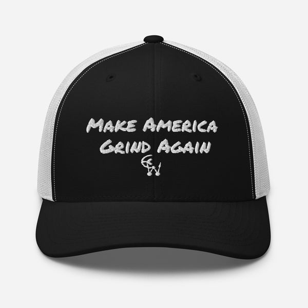 Make America Grind Again Clockwork Trucker Hats