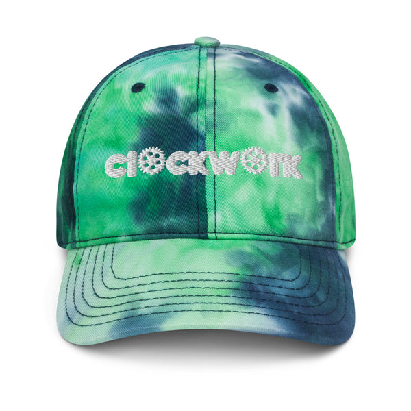 Clockwork Word Logo Ocean Tie dye hat