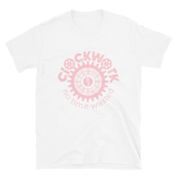 Clockwork Pink logo Short-Sleeve Unisex T-Shirt