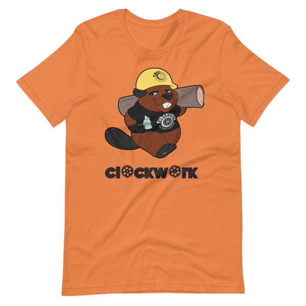 Orange Clockwork Beaver Short-Sleeve Unisex T-Shirt