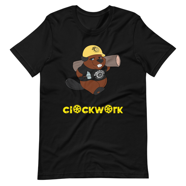 Clockwork Beaver/ Back Clockwork Logo Short-Sleeve Unisex T-Shirt