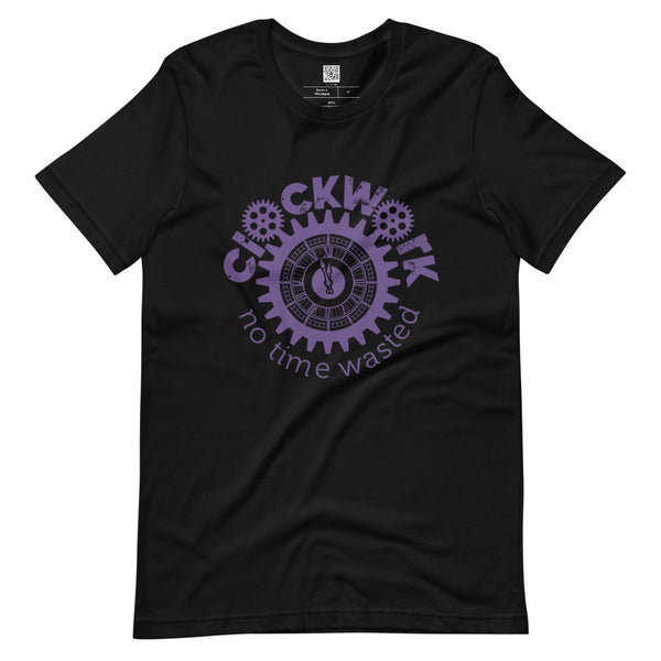 Clockwork Purple logo Black Short-Sleeve Unisex T-Shirt